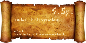Inotai Szilveszter névjegykártya